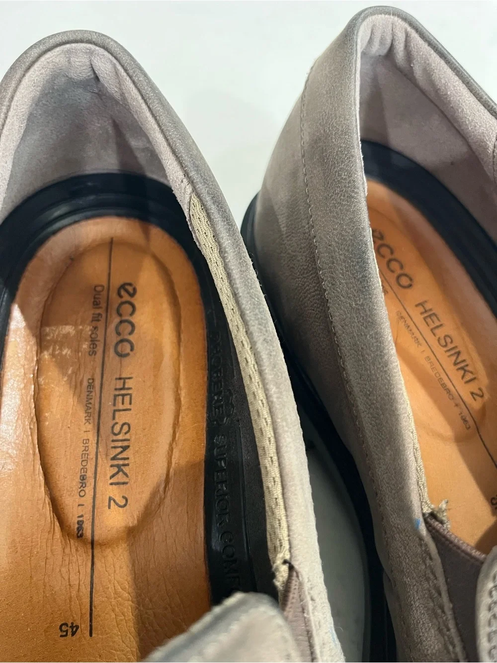 Ecco Men's Taupe Suede Slip-On Loafers